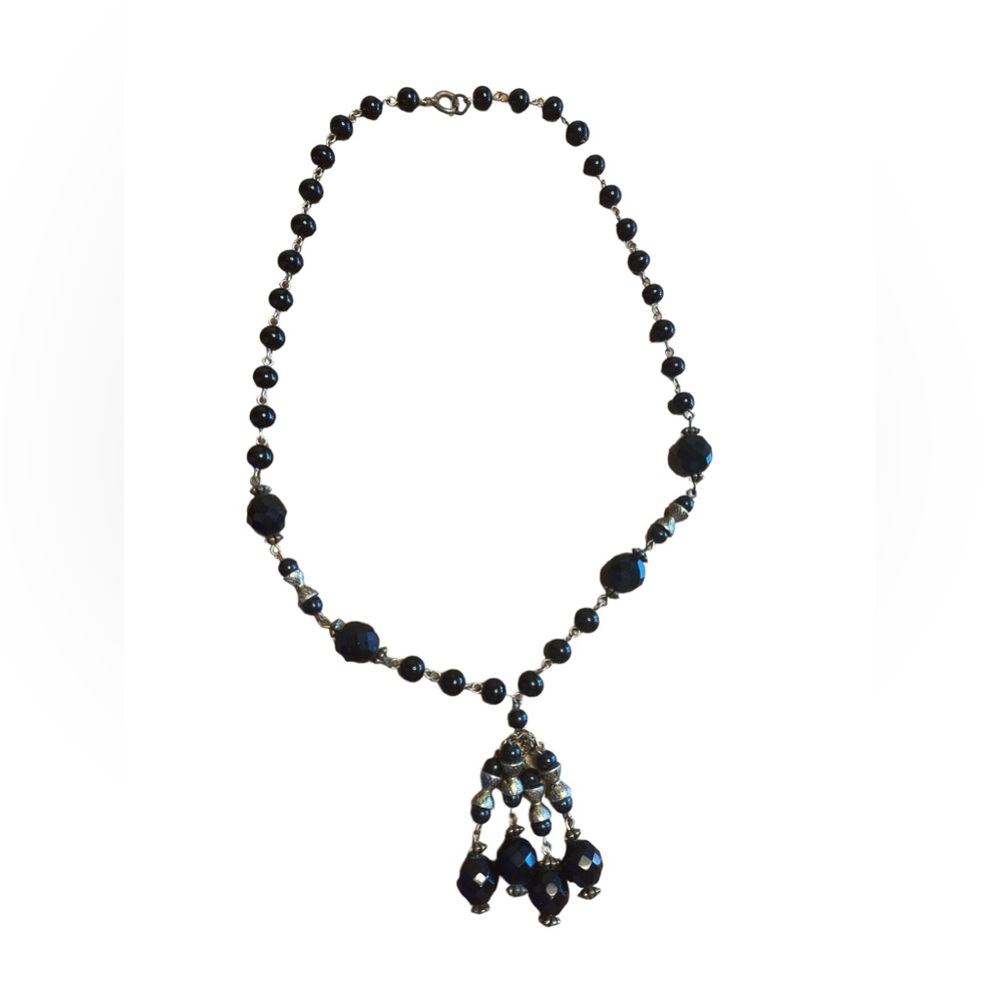 ✨ 3/$15 ✨ Black Beaded Tassel Necklace